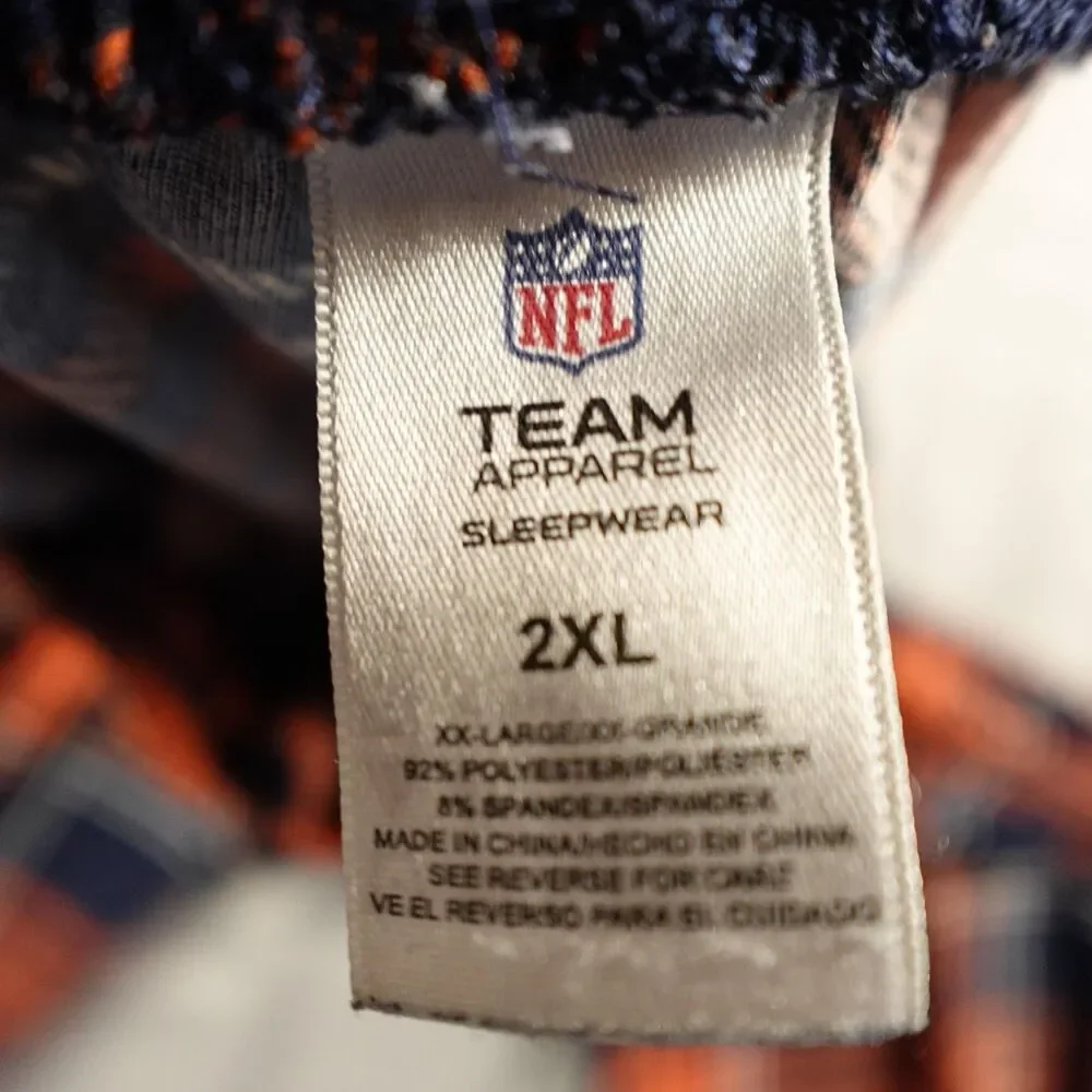 Chicago Bears Pajamas Mens 2XL Navy Orange NFL Football Sleepwear Set NFL Team